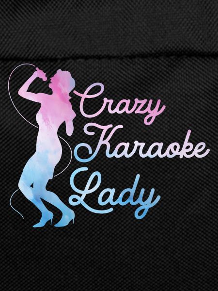 Crazy Karaoke Lady Singer Singing