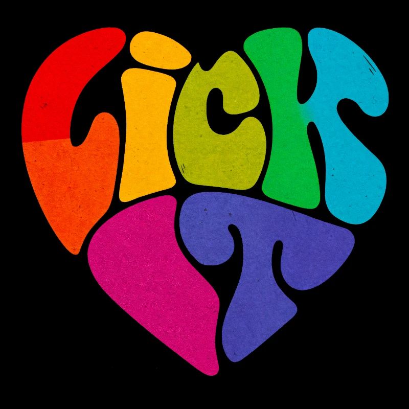 Lick It Cœur Multicolore Psychédélique