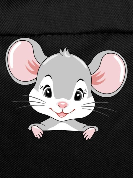 Cute peeking baby mouse