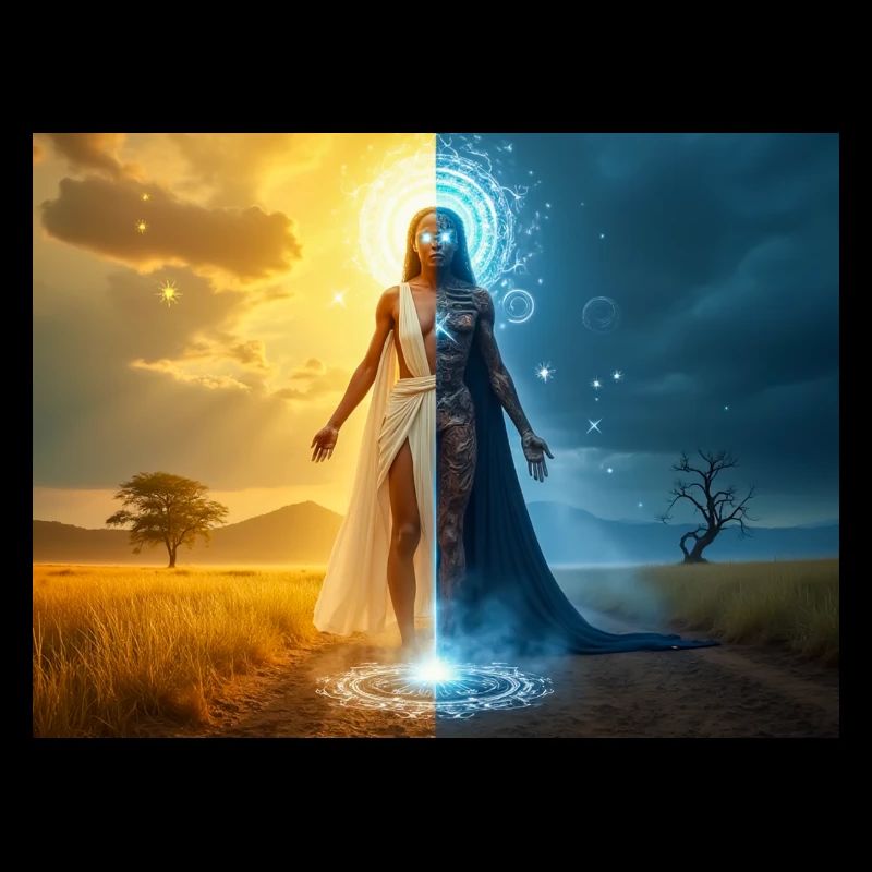 Adroa – Lugbara god of duality, light and shadow