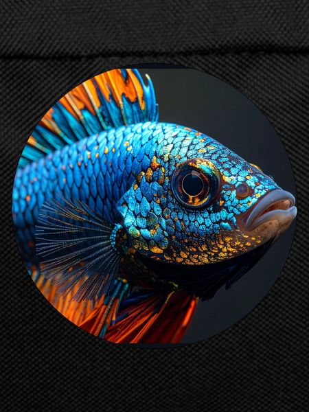 Fisch,bunt,pailletten,glitzer,blau