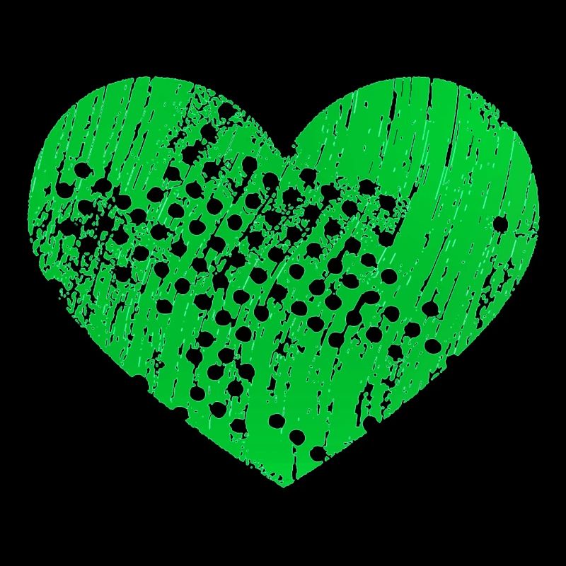 Cuore con fori (verde)