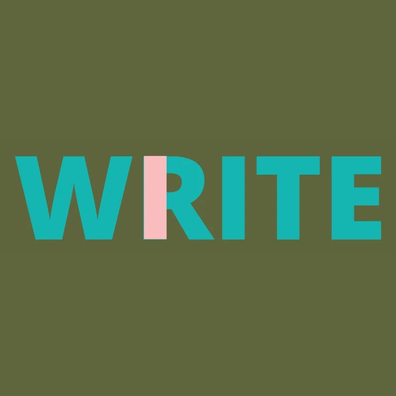 I in Write Single Word Design Self Reflective