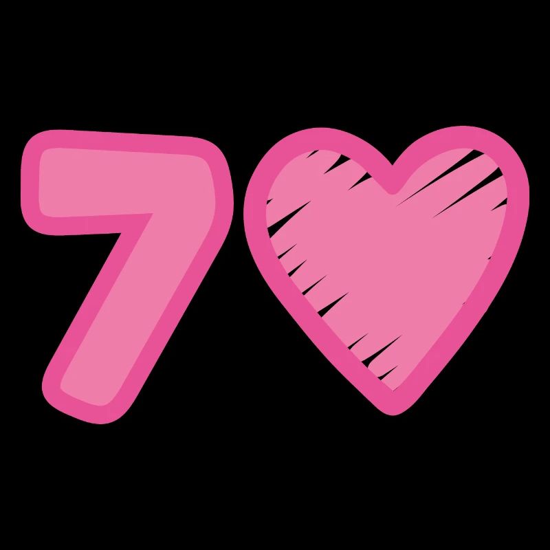 70th Birthday Heart