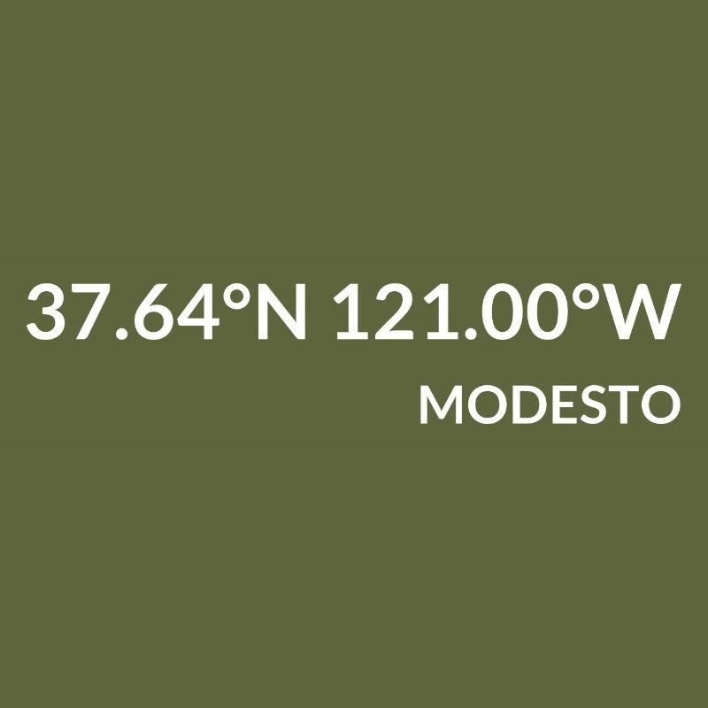 Modesto, California, USA Coordinates
