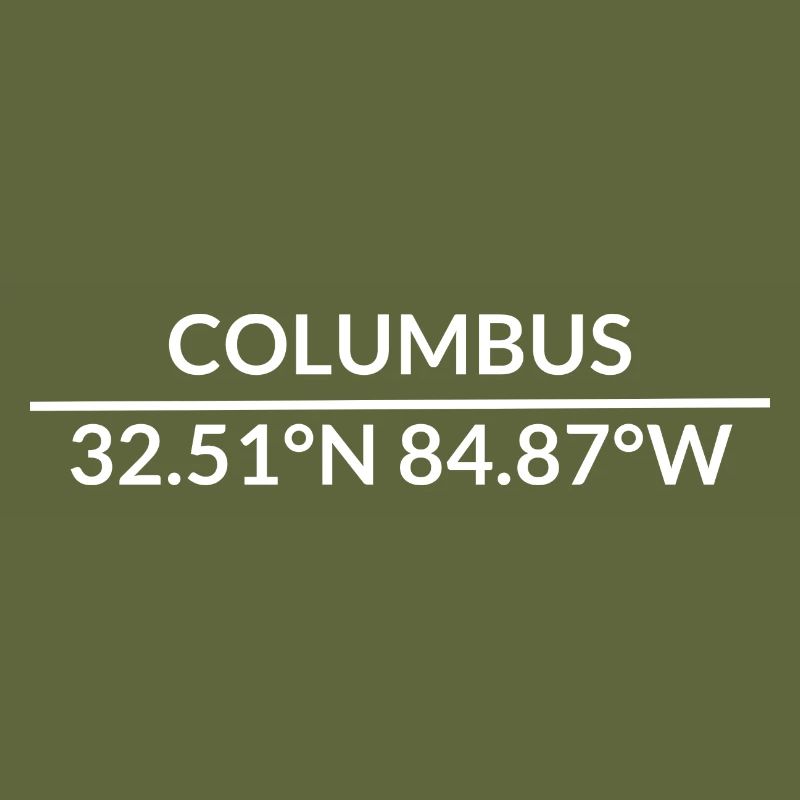 Columbus, Georgia, USA Coordinates