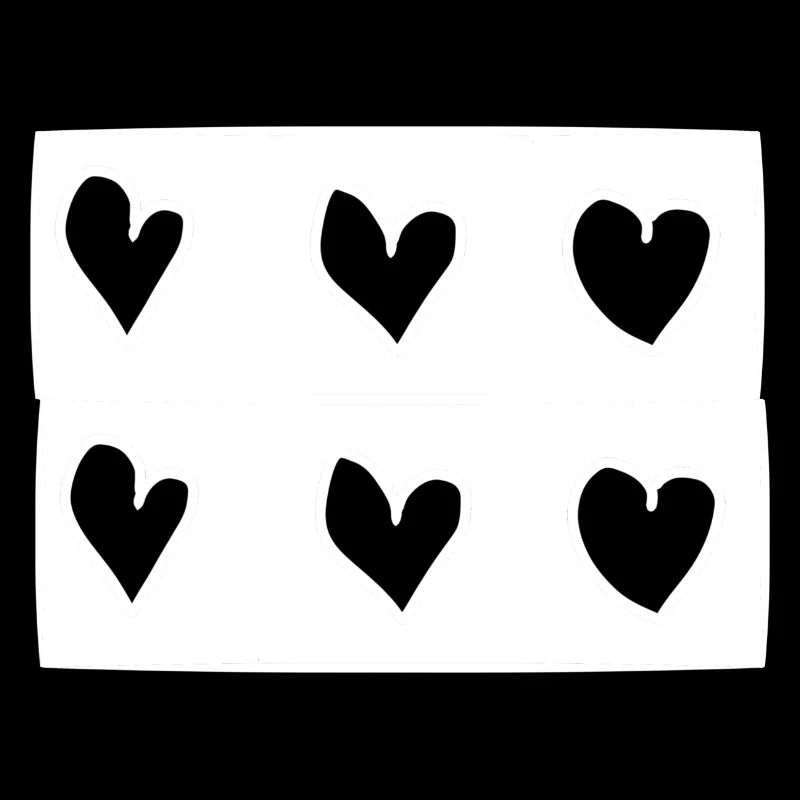 Six Hearts Heart Rectangle Pattern Shape