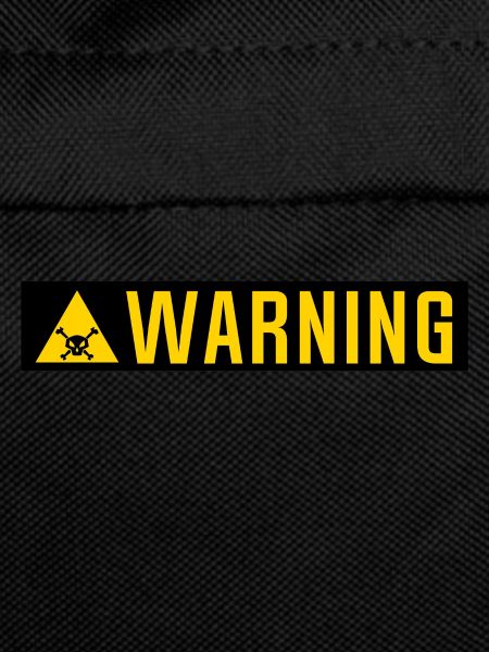 warning panel skull triangle plate