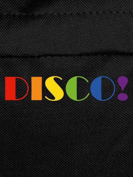 DISCO rainbow text