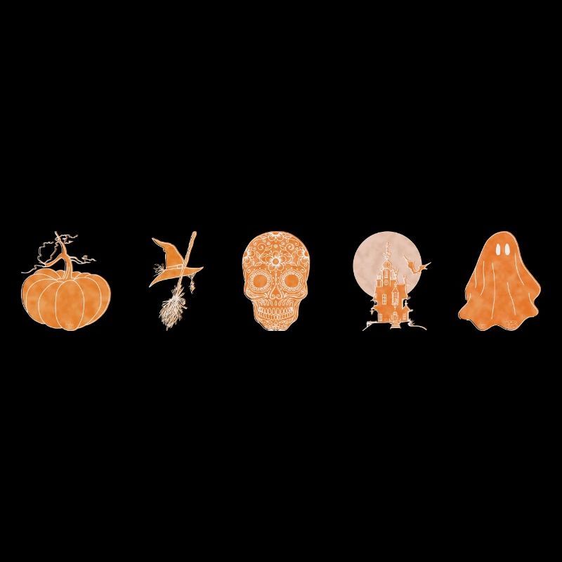 série complète « Halloween », design de ligne boho