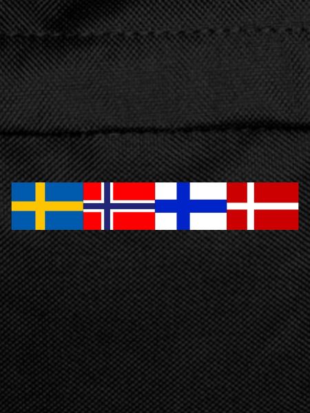 Scandinavian flags close together