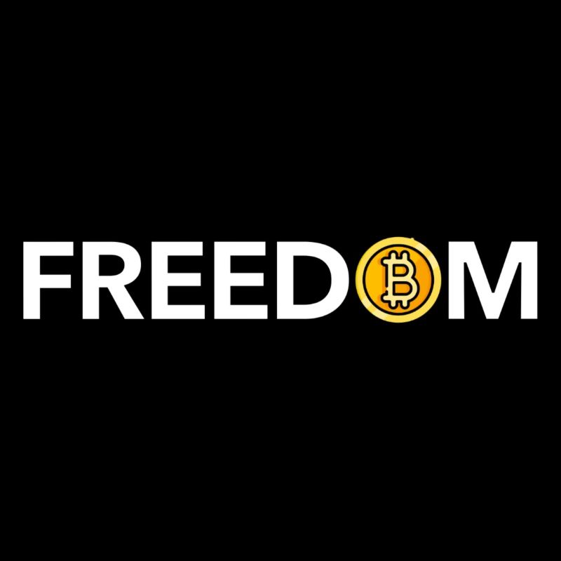 Bitcoin = Freedom (white)