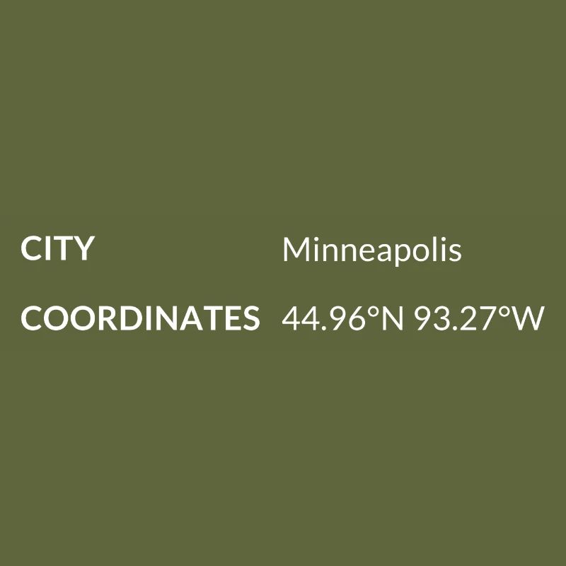 Minneapolis, Minnesota, USA coordinates