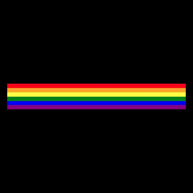 Rainbow flag as a stripe