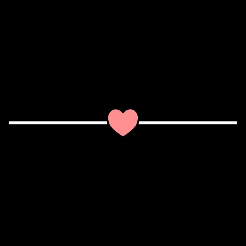 Small heart underlined with line heart line