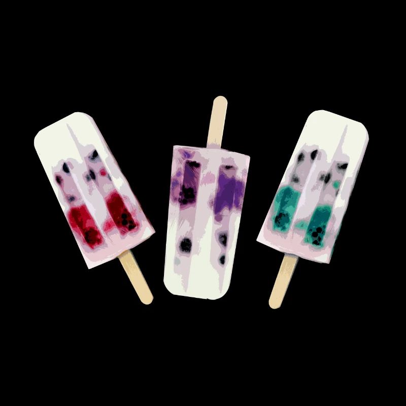 crème glacée sur le style, glace à l’eau, crème glacée colorée, été