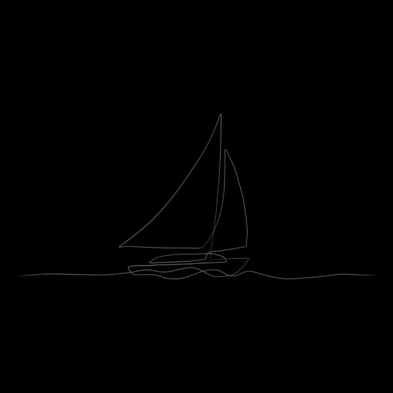 Segelboot lineart