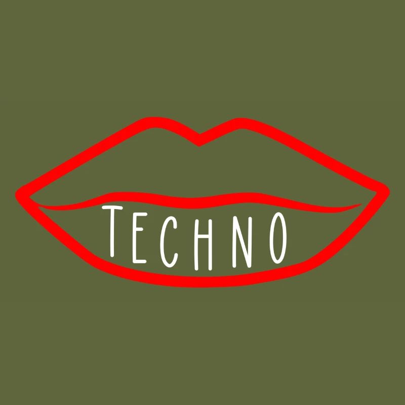 Lèvre de musique techno