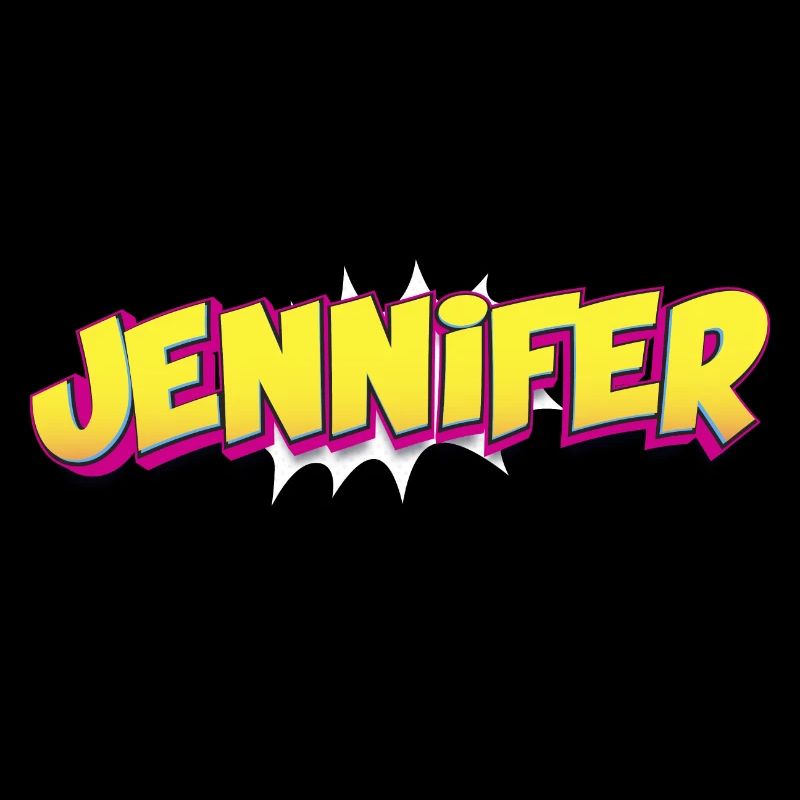 Jennifer Benutzerdefinierter Name Comic-Stil Pop-Art,