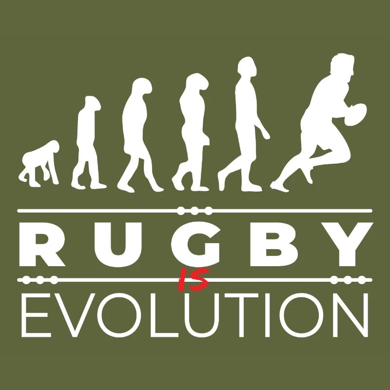 Rugby is evolution - Message Humor Parodie Rugby