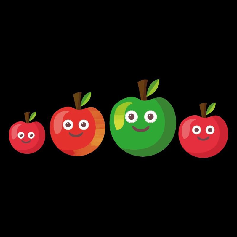 Apples,Apple fruit, family, comic