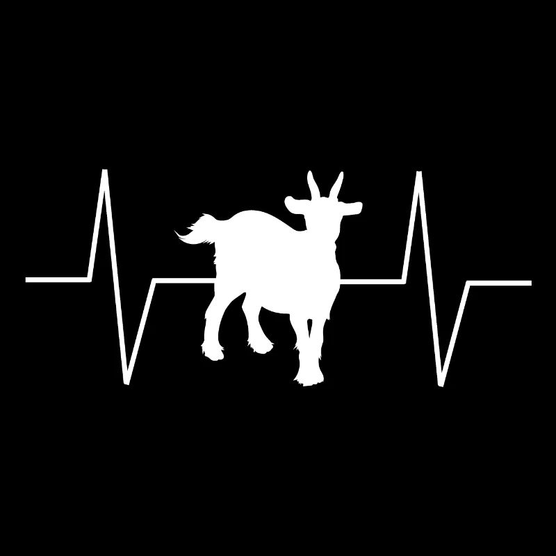Chèvre Heartbeat EKG Pulse Cool Goat Lovers