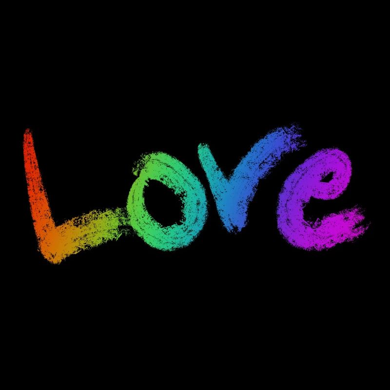 Love Text Rainbow
