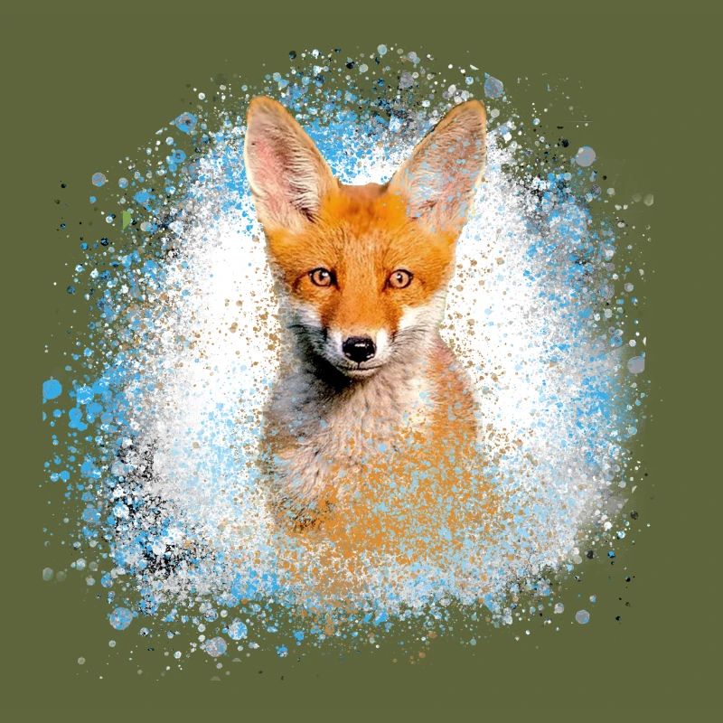 fuchs ,Graffiti, Malerei,fuchs ,aquarell,babyfuchs