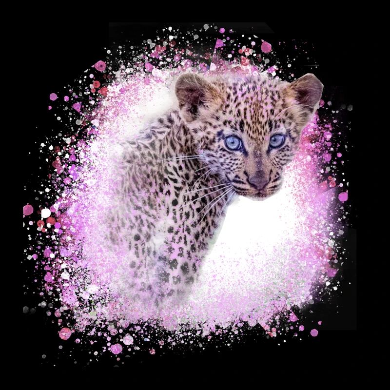 leopardbaby,tiger,pink,graffiti,painting,leopard