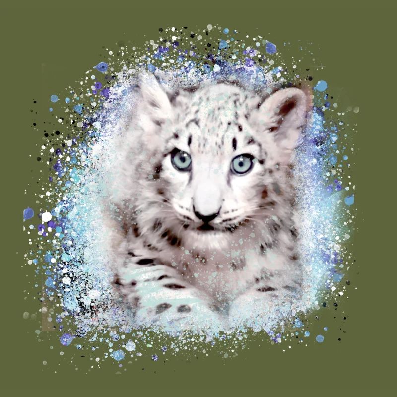 tigerbaby,tiger,blue,graffiti,painting