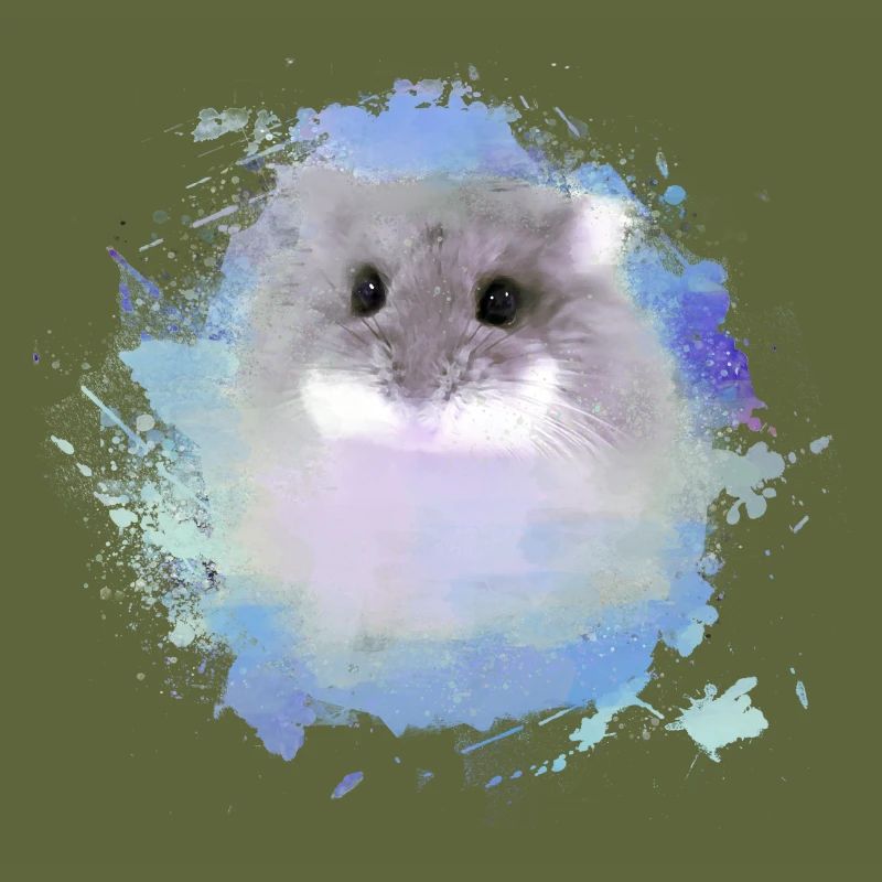zwerghamster,hamster,bunt,graffiti,malerei,blau