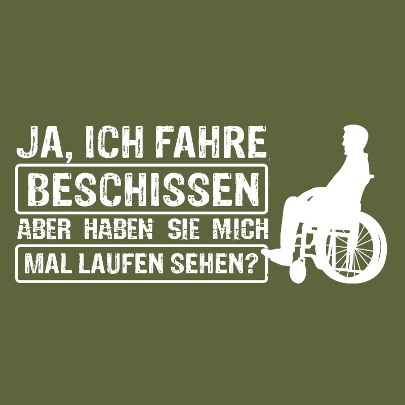 Rollstuhlfahrer Rollstuhl Spruch Geschenkidee