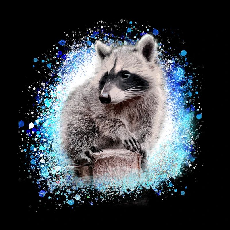 raton laveur,ours,graffiti,peinture,bleu
