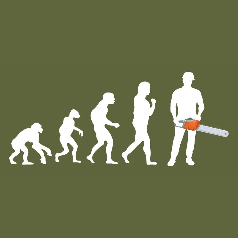 Chainsaw Forest Worker Forester Evolution Wood