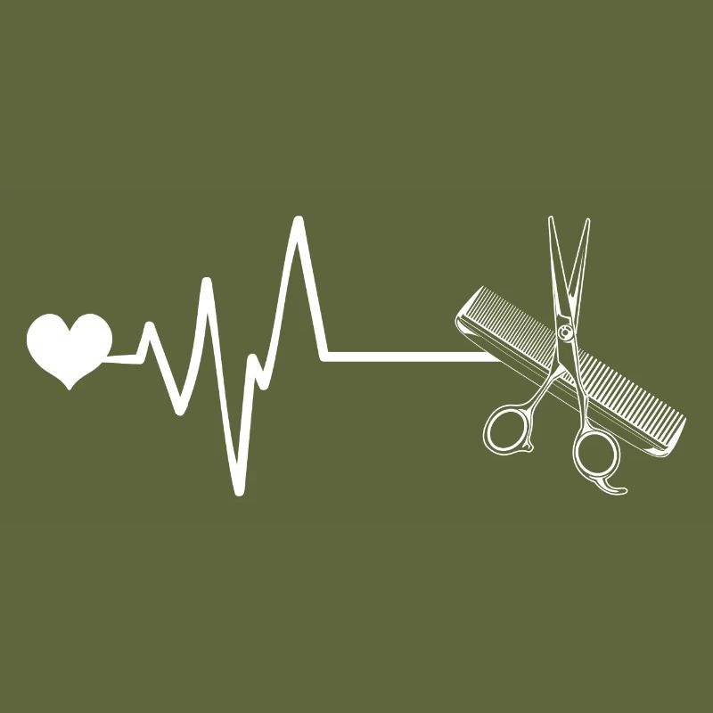Scissors Barber Pulse Heart Love