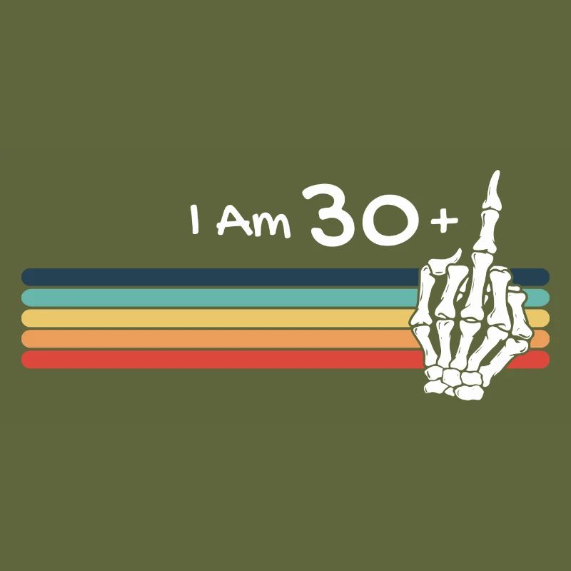 Ich bin nicht 31, ich bin 30 plus Mittelfinger Retro