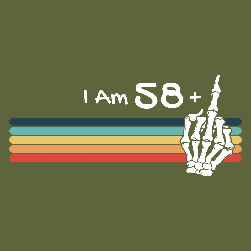 Ich bin nicht 59, ich bin 58 plus Mittelfingerschädel