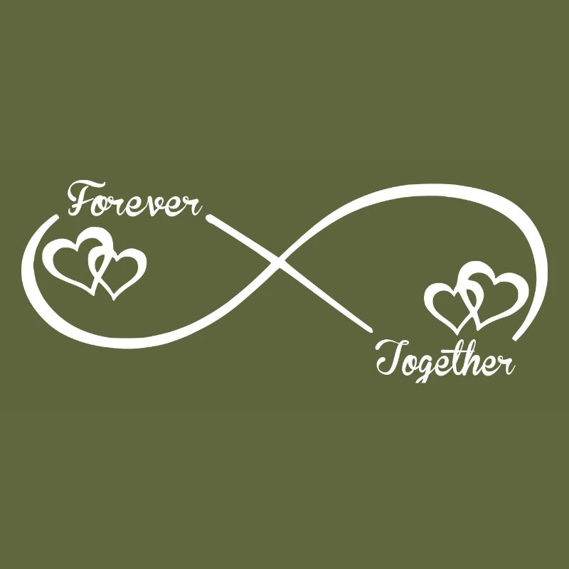 Infinity Together Forever hearts