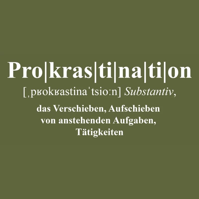 Prokrastination Def. weiß