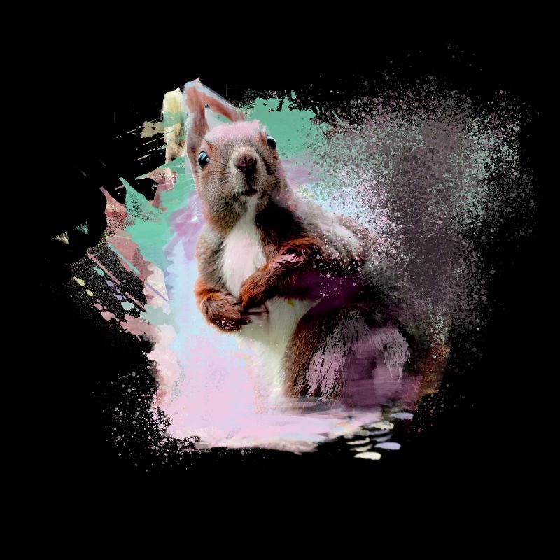 Eichhörnchen, bunt, malerei, graffiti, hörnchen,