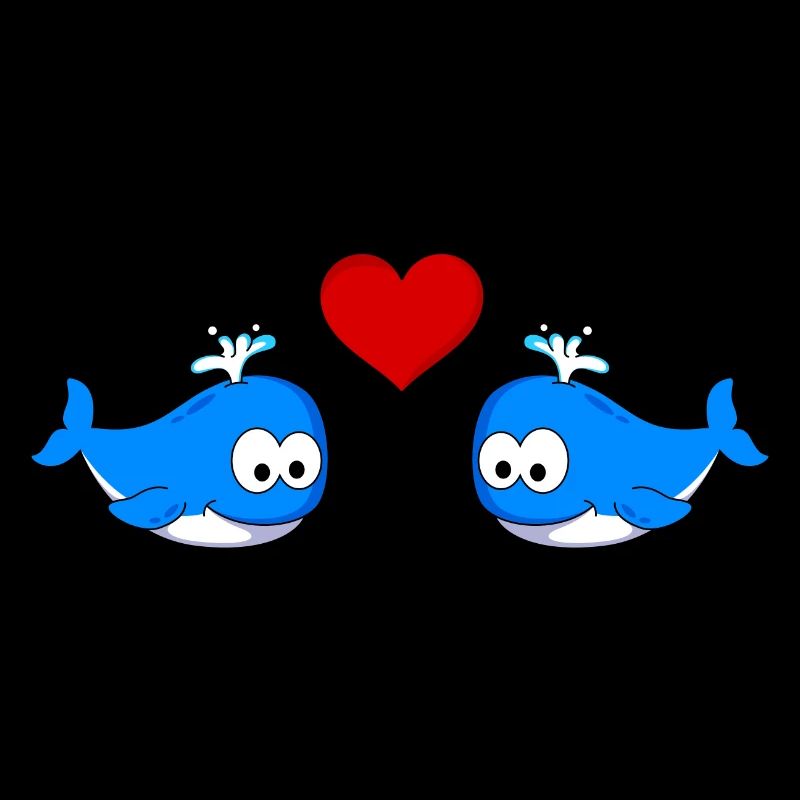 Baleines Comic Couple amour
