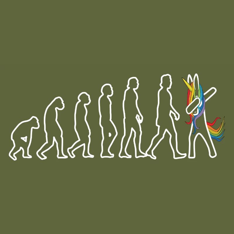 Evolution Einhorn dabbend
