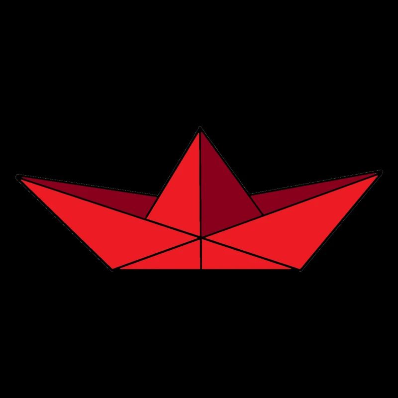 Paper ship red