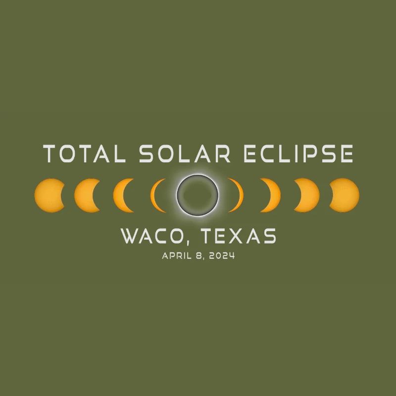 Waco Texas Solar Eclipse 2024 8 avril Souvenir