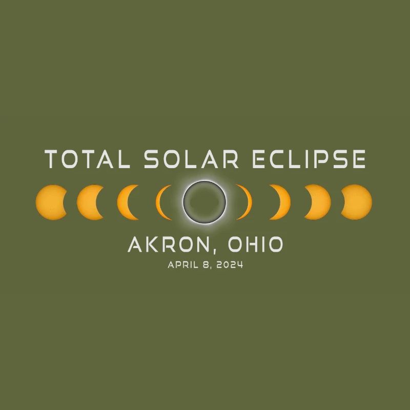 Akron Ohio Eclipse solaire 2024 8 avril Souvenir