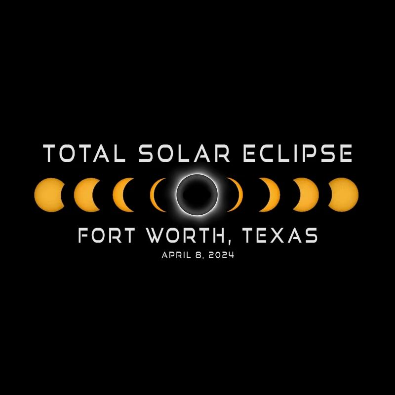 Eclipse de Soleil de Fort Worth au Texas 2024 8 avril