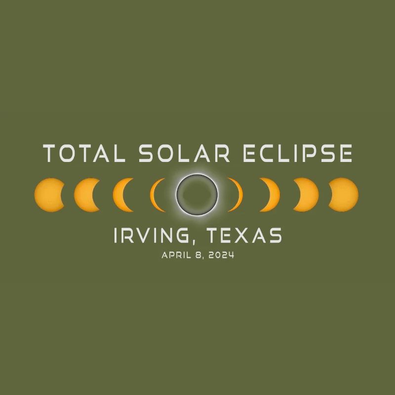 Irving Texas Solar Eclipse 2024 8 avril Souvenir