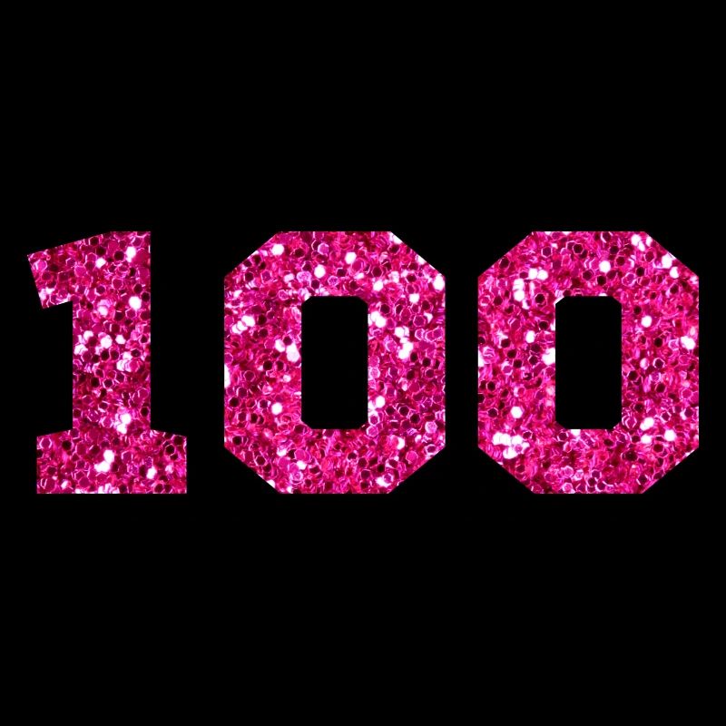 Nummer 100 Pink Glitter - 100-jähriges Jubiläum