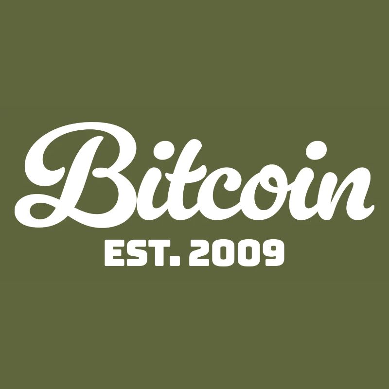Bitcoin Est. 2009 - Conception classique de la crypto
