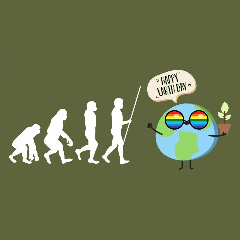 Go Planet It's Your Earth Day Rainbow